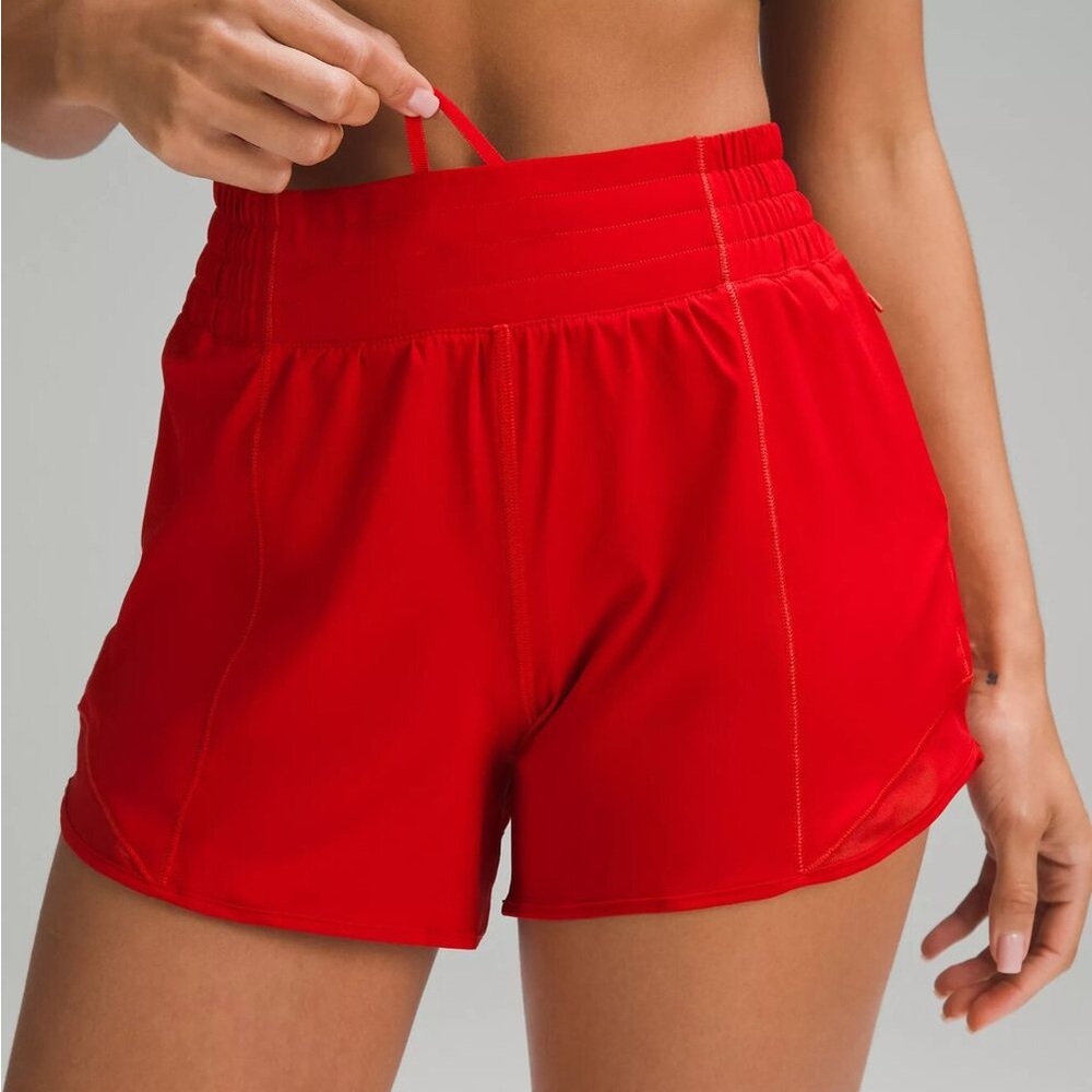 NWT Lululemon 4” Lined Hotty Hot Short | Red